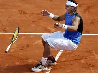 ������� ������ ������ �� ���� ����� ������ � ������ Roland Garros. ���� AFP