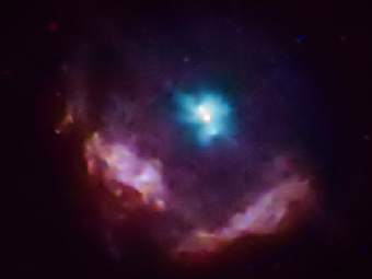 ������� ���������� Kes 75. ������� - � ������ ������� ������� ������. ����������� NASA/CXC/M. Gonzalez/F. Gavriil/P. Slane. 