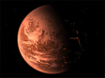 ������ �������� ����������� � ���� �������� �������� ������� Gliese 876. ����������� ������������ DouglasGreen � ����� wikipedia.org  