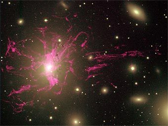 ��������� NGC 1275 � ��������� �������� � ������, �� ������ ������� ������� ������� "������". ���� C. Conselice (Caltech), WIYN, AURA, NOAO, NSF