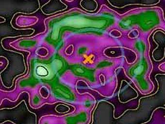 ���������� ������� ��������� ��������� � ������������ ���������. ��������� �������� �������������� HD 181327, ������� - ���� ������ ������. ����������� ���������� �����������. ���� ������� ������������.